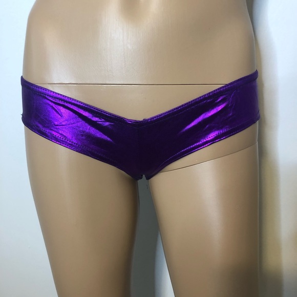Liquid Latex Metallic Panties Small or Extra Small Lingerie EDC Rave Sexy - Picture 13 of 16